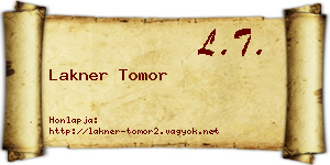 Lakner Tomor névjegykártya